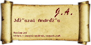 Jászai András névjegykártya